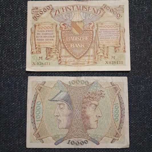 Note F 10 Germany 10000 Mark 1923