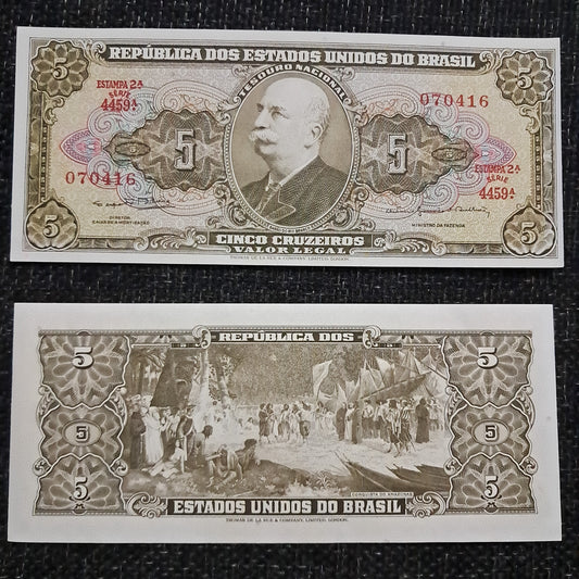 Note 421 Brazil 5 Cruzeiros 1962-1964