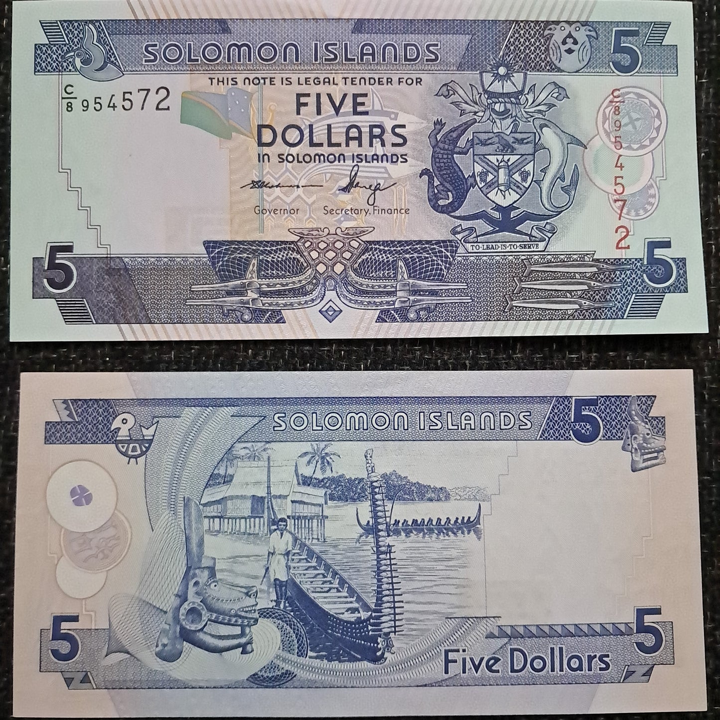 Note 425 Solomon Islands 5 Dollars 1997 VF note