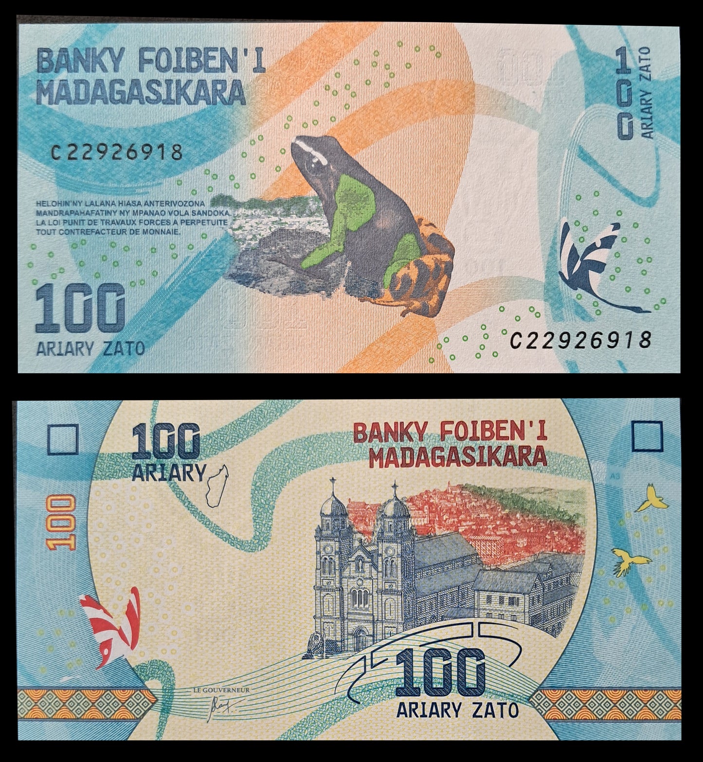 Note 31 Madagascar 100 Ariary UNC