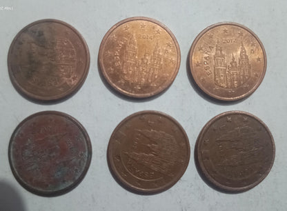 Set coin 27 Spain Used Coin Collections