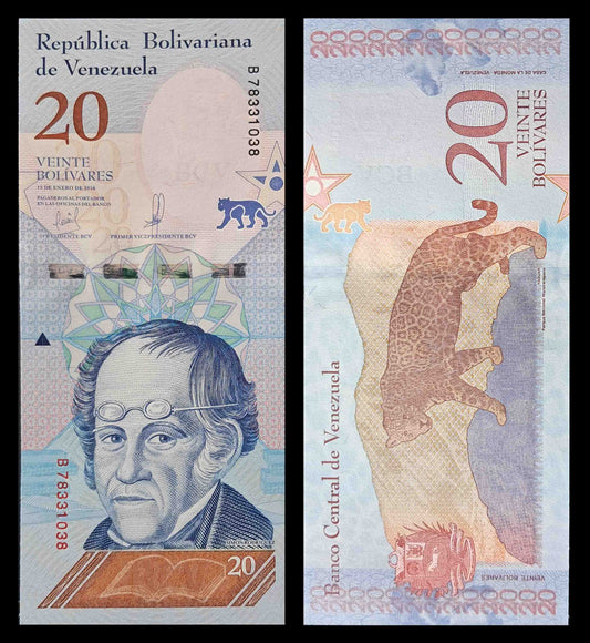 Note 43 Venezuela 20 pesos  UNC