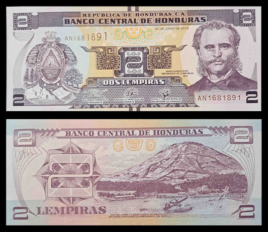 Note 46 Honduras 2 Lempiras  UNC