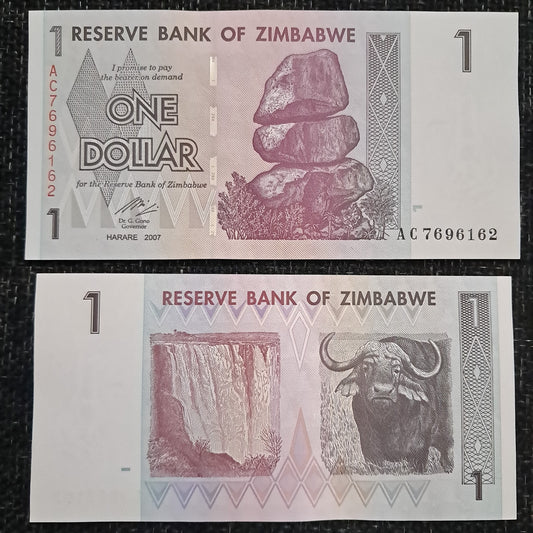 Note K 9 Zimbabwe 1 Dollar  UNC