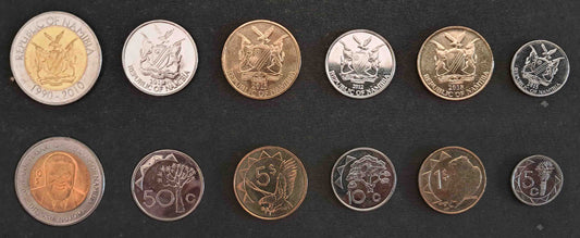 Coins 5 Namibia , 5,10,50 cents &amp; 1,510 dollars