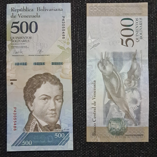 Note H 13 Venezuela 500 Bolivares Fine Note