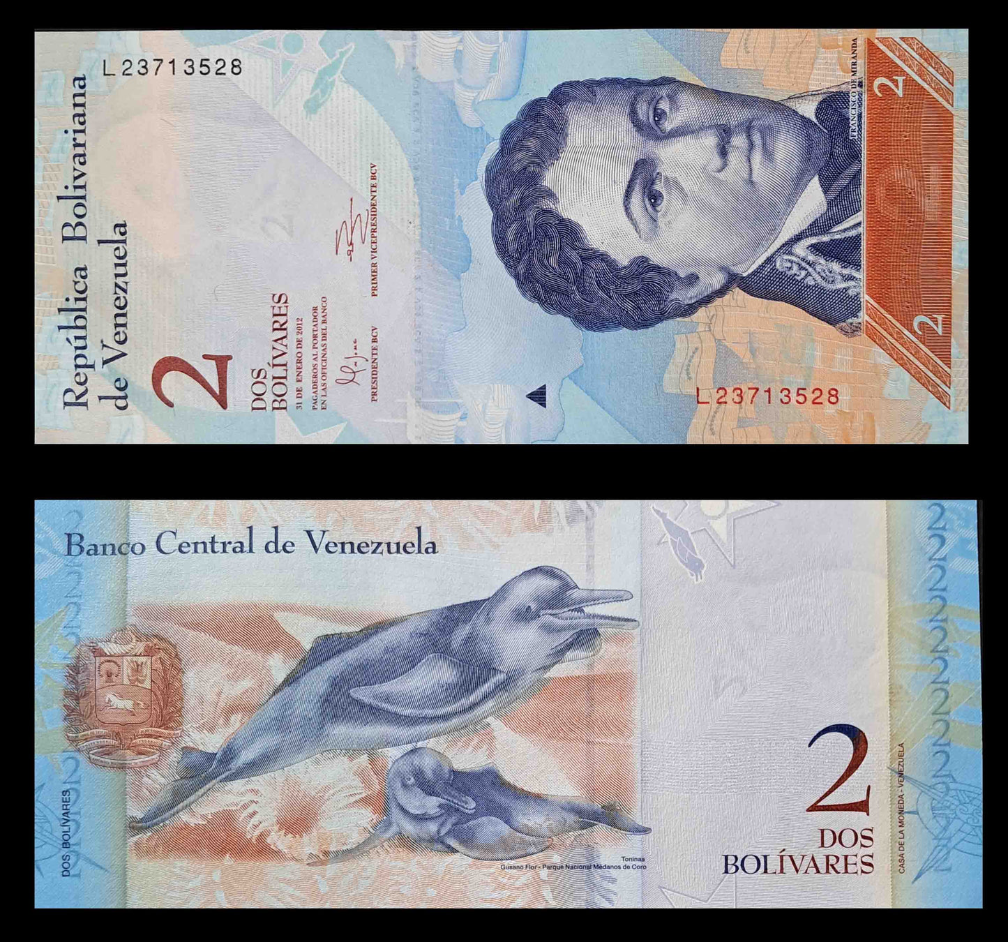 Notes 07 Venezuela, 2 pesos, UNC