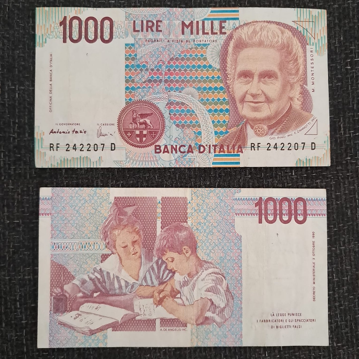 Note a 24 Italy 1000 Lire Montessori