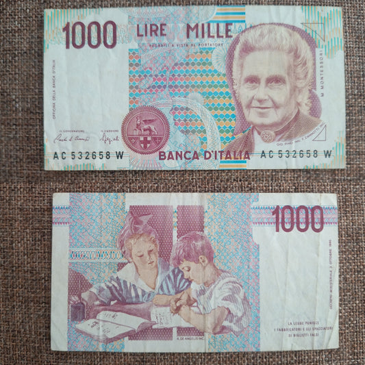 Note I 11   Italy 1000 Lire Montessori