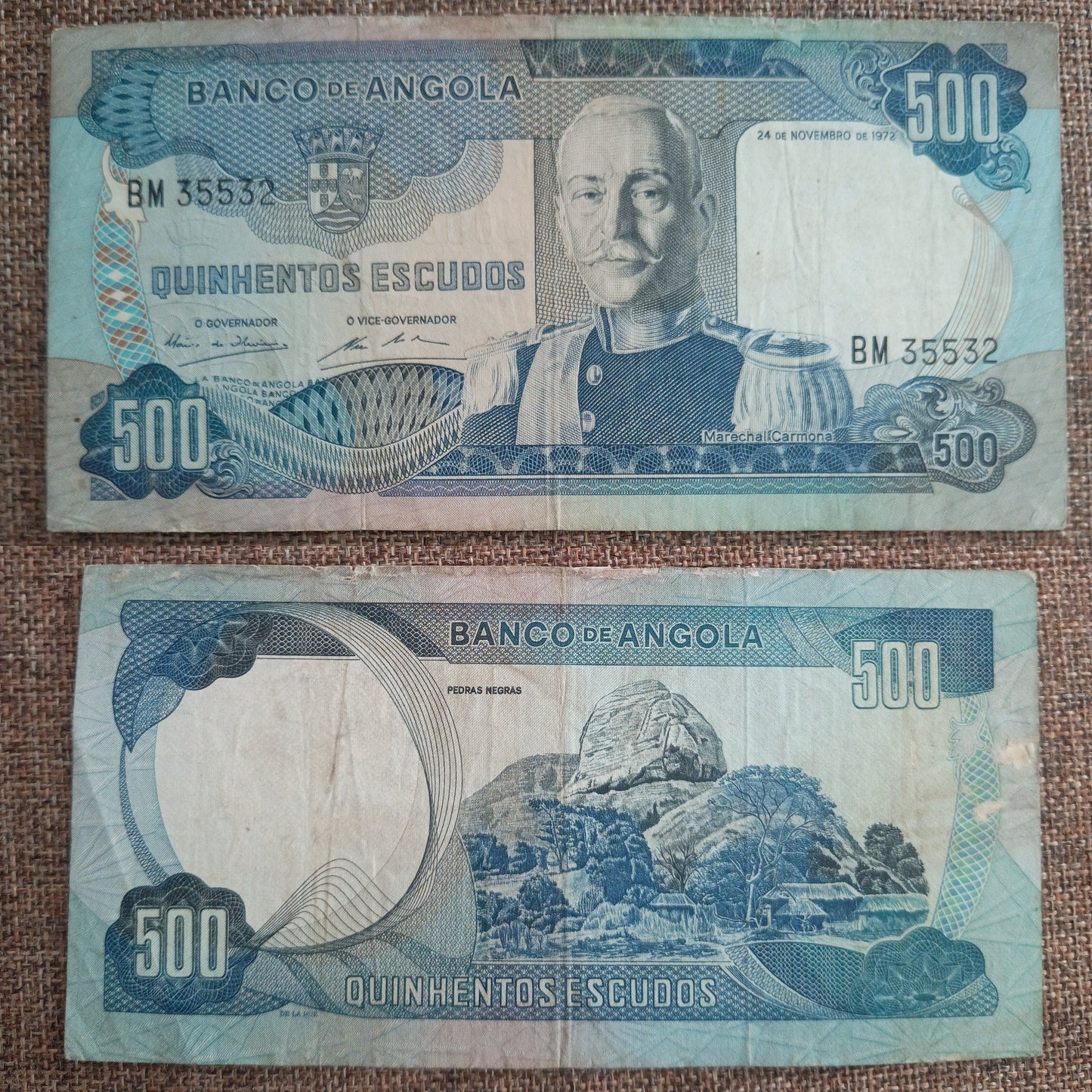 Note I 16 Angola 500 Escudos 1972