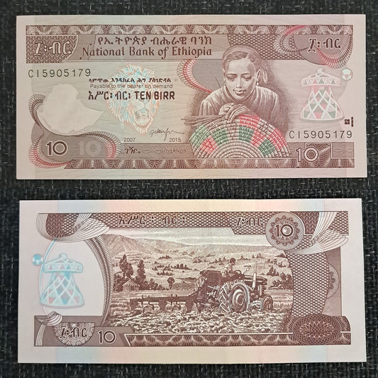 Note B 6 Ethiopia 10 Birr 2007