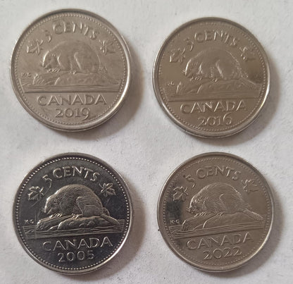 Set Coin 18 Canada Queen Elizabeth portrait Coins