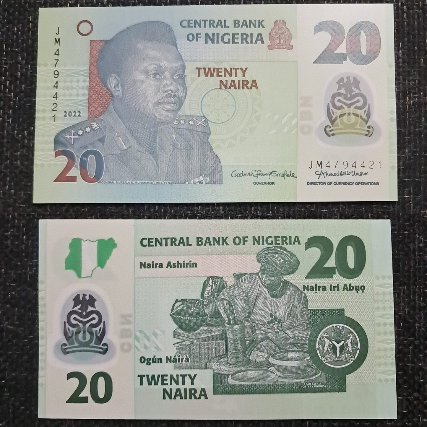 Note 356 Nigeria 20 Naira UNC Polymer